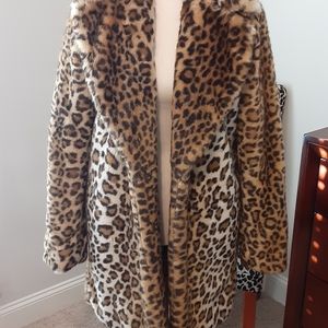 Calvin Klein Faux Fur  Coat